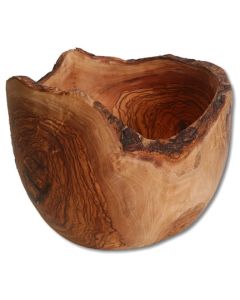 Obstschale mit Rinde Olivenholz
