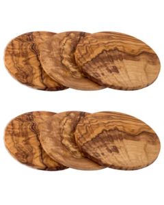 6x Minibrett / Untersetzer rund, ca. Ø9cm