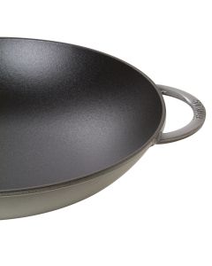 Wok mit Glasdeckel Ø37cm, Grafitgrau