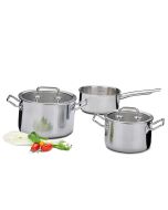 Brigade Basic Topfset 3-tlg. mit Glasdeckel