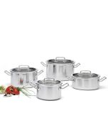 Brigade Basic Starterset/Topfset/Kochgeschirrset 4-tlg. mit Glasdeckel