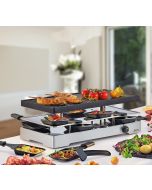Spring Raclette8 Classic Duo Raclette mit Alugrillplatte + Granitstein