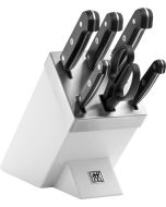 Gourmet Selbstschärfender Messerblock 7-tlg, Weiß