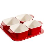 Tapas Set 5-tlg. aus Keramik, quadratisch